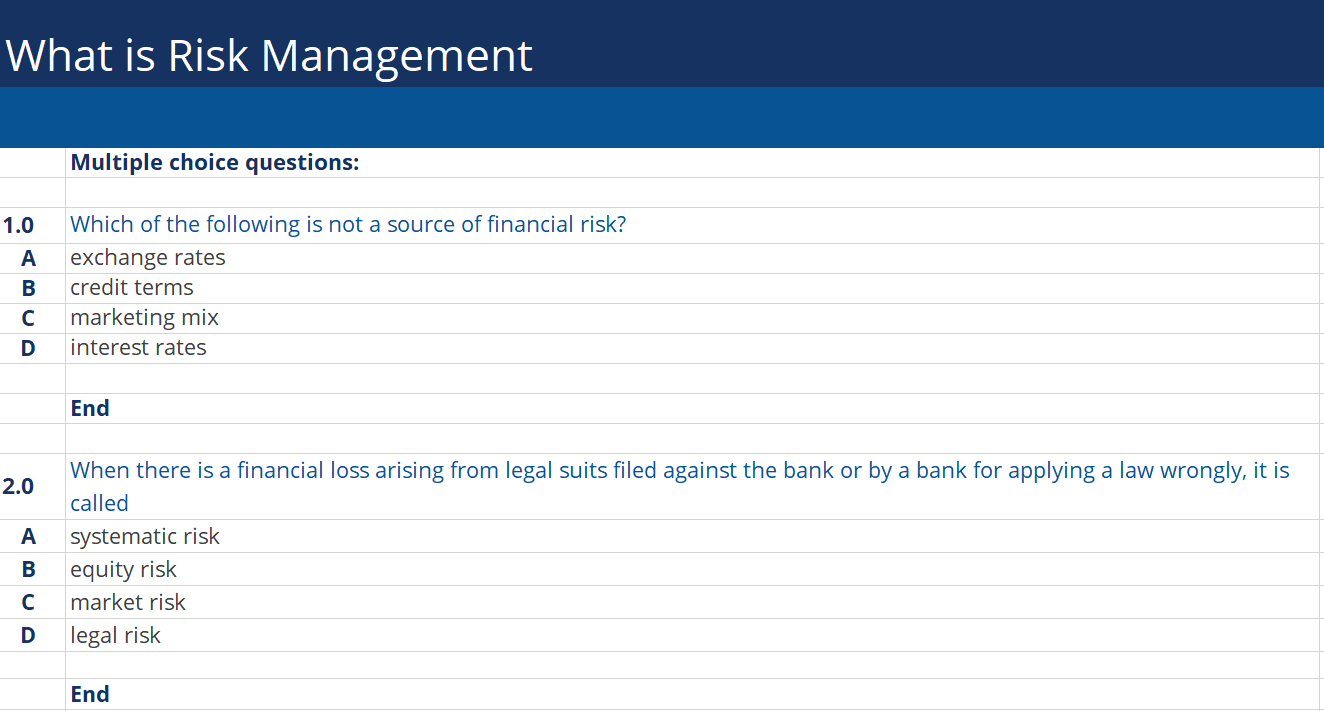 Risk Management
