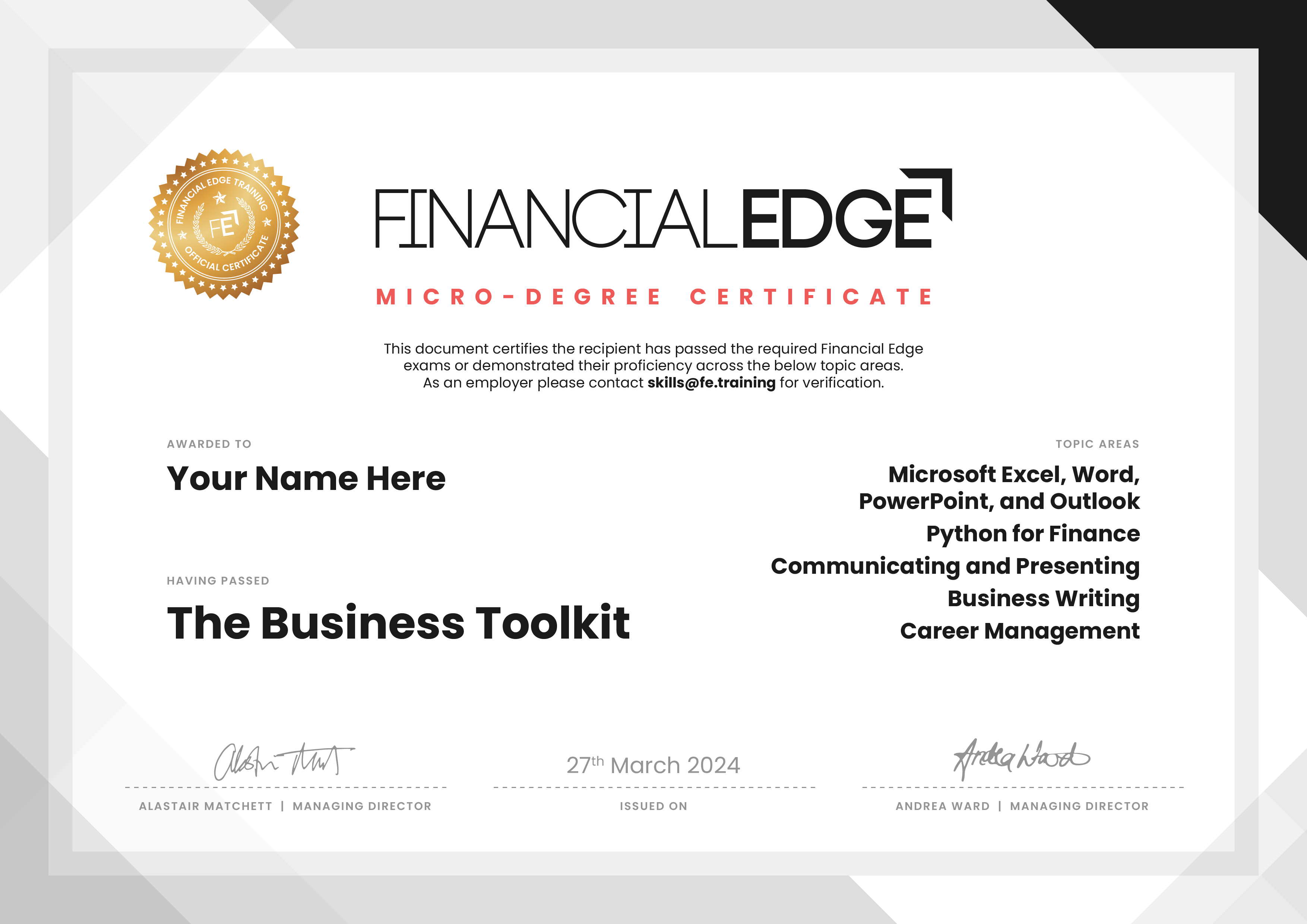 Business Fundamentals Course