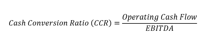 Cash Conversion Ratio formula 